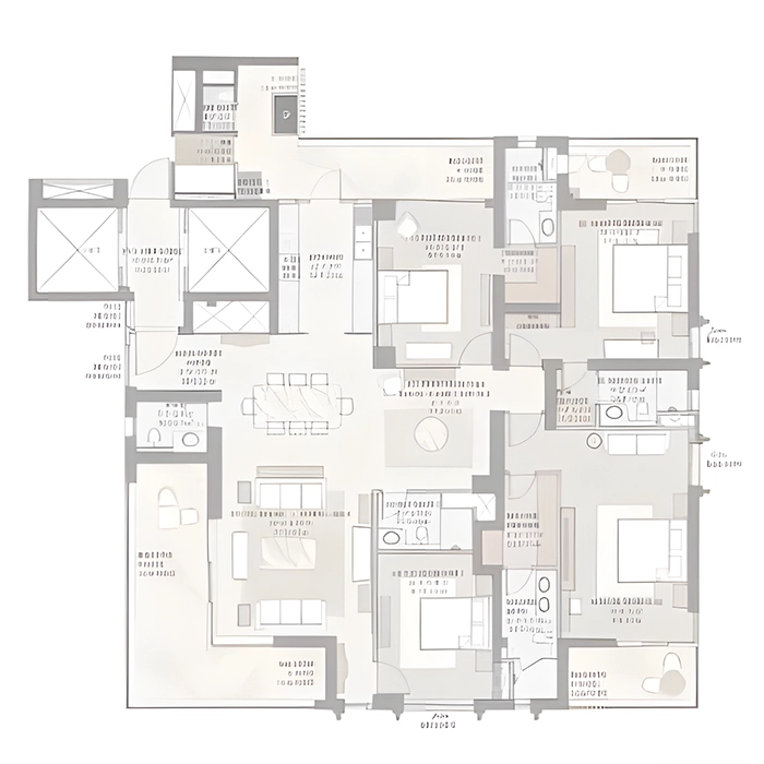 4 BHK Floor Plan Cascades by Experion